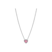 Dames hanger Pandora 398425C02-45 Zilverkleurig Roze - thumbnail