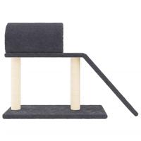 VidaXL Kattenmeubel met tunnel en ladder 55,5 cm donkergrijs - thumbnail