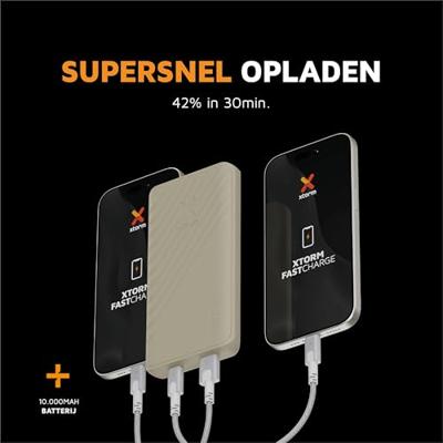 Xtorm Go2 Power Pack 10000 mAh Powerbank Beige - thumbnail