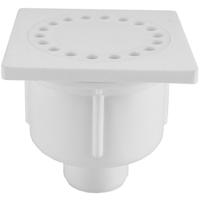 Riko Doucheput - met Onderuitlaat - Kunststof - 10x10cm - Wit - thumbnail