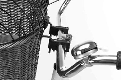 Trixie stuur fietsmand met draadkap antraciet 44x41x34 cm