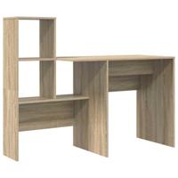 Bureau met lade Sonoma eiken 131,5 x 50 x 106,5 cm Bewerkt hout - thumbnail