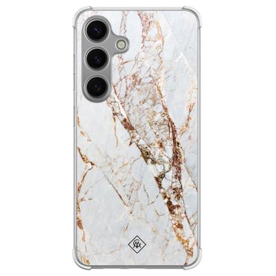 Samsung Galaxy S24 shockproof hoesje - Marmer goud Samsung Galaxy S24 shockproof hoesje - Marmer goud