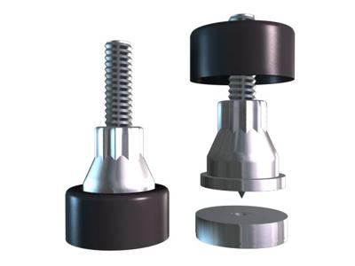 Soundcare: Superspikes 1/4 Inch Spikes 4 stuks - Chroom/Zwart Soundcare: Superspikes 1/4 Inch Spikes 4 stuks - Chroom/Zwart