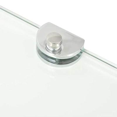Hoekschap met chromen dragers transparant 35x35 cm glas