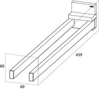 Handdoekrek Tiger Safira 43.9 cm 2 Armig Chroom - thumbnail