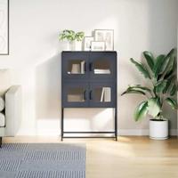 Hoge kast 68x39x107 cm staal antracietkleurig - thumbnail