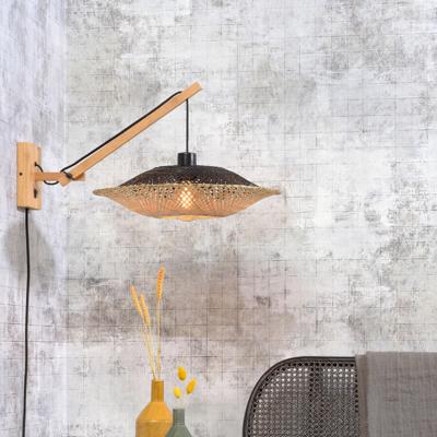 GOOD&MOJO Wandlamp 'Kalimantan' Small, Bamboe, kleur Naturel GOOD&MOJO Wandlamp 'Kalimantan' Small, Bamboe, kleur Naturel