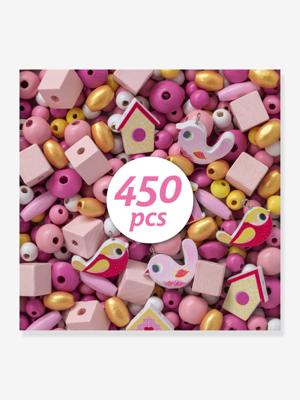 Houten kralen - Vogels - DJECO meerkleurig Houten kralen - Vogels - DJECO meerkleurig