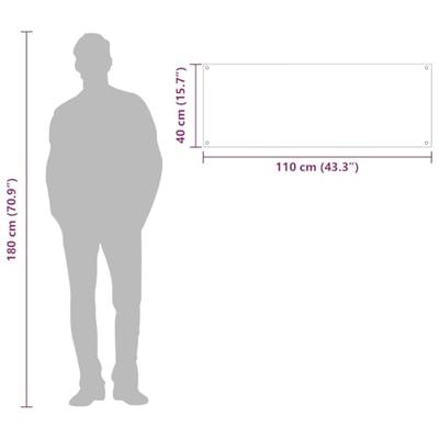 VidaXL Keuken spatscherm wit 110 x 40 cm gehard glas