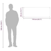VidaXL Keuken spatscherm wit 110 x 40 cm gehard glas - thumbnail