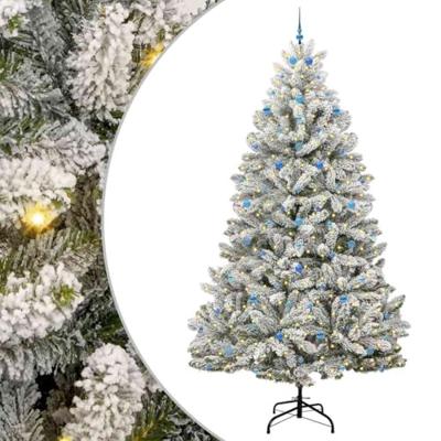 VidaXL Kunstkerstboom met 300 led groen en wit 300 cm pvc en metaal