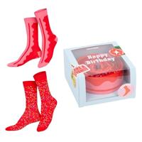 Verjaardagstaart sokken (set van 2) - thumbnail
