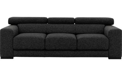 Goossens Bank Nora antraciet, stof, 3-zits, stijlvol landelijk Goossens Bank Nora antraciet, stof, 3-zits, stijlvol landelijk