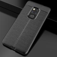 Litchi textuur TPU schokbestendige bij Huawei Mate 20 (zwart) - thumbnail