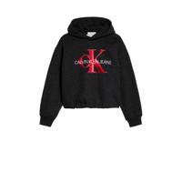 CALVIN KLEIN JEANS hoodie met logo zwart/rood/wit - thumbnail
