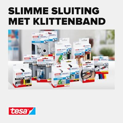 TESA On & Off 55226-03-00 Klittenband punten Om vast te plakken Haak- en lusdeel (Ø) 16 mm Wit 8 paar