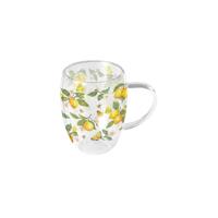 Dubbelwandig glas 0.35L fresh lemons wit - thumbnail