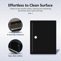 Douchebak rechthoekig 70x90 cm ABS zwart - thumbnail