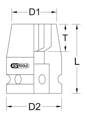 KS Tools 5150061 515.0061 Kracht-dopsleutelinzet 14 mm