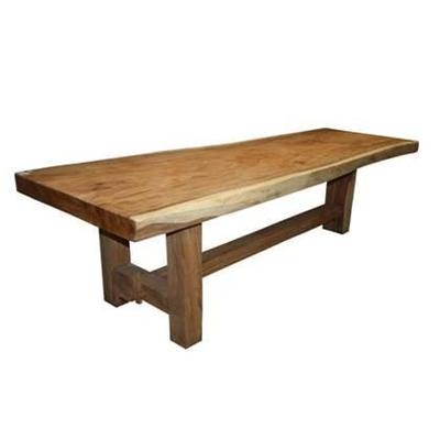Rechthoekige eettafel Heavy - 300x80-95 - Naturel - Munggur