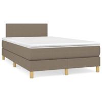 Boxspring met matras stof taupe 120x190 cm - thumbnail