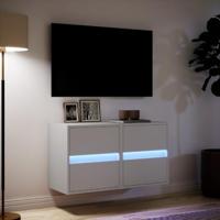 Tv-wandmeubels 2 st met LED-verlichting 41x31x45 cm wit - thumbnail