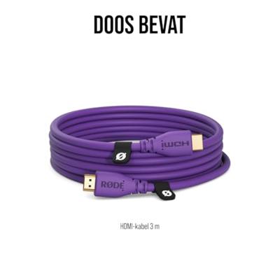 Rode HDMI kabel 3m paars