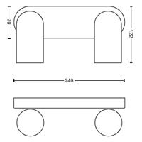 Philips OpbouwspotPongee 2-lichts zwart - 5058230PN - thumbnail