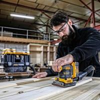 Excentrische schuurmachine 18V DCW200NT DEWALT 13500 OPM Zwart, Geel - thumbnail