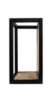 HSM Collection wandbox Levels - naturel/zwart - 25x18x35 cm - Leen Bakker - thumbnail