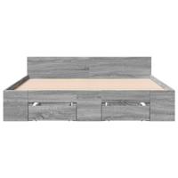 Bedframe met lades bewerkt hout grijs sonoma eiken 160x200 cm - thumbnail
