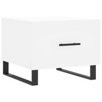 Salontafels 2 st 50x50x40 cm bewerkt hout wit - thumbnail