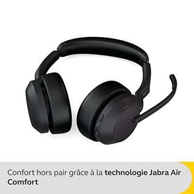 Jabra Evolve2 55 Headset Draadloos Hoofdband Kantoor/callcenter Bluetooth Oplaadhouder Zwart
