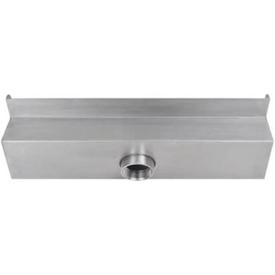 Waterval voor vijver/zwembad vierkant 45 cm RVS