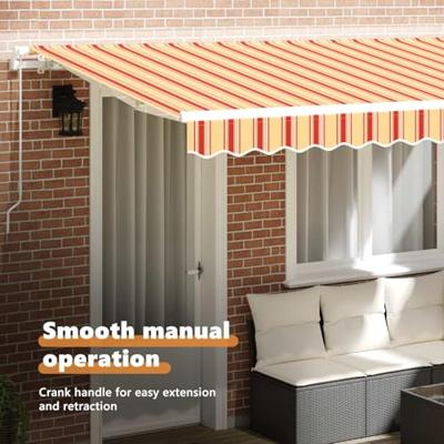 VidaXL Inklapbaar zonnescherm geel 400 x 200 cm stof