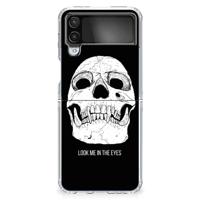 Silicone Back Case Samsung Galaxy Z Flip 4 Skull Eyes - thumbnail