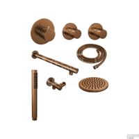 Brauer Copper Edition Thermostatische Regendoucheset Inbouw - Hoofddouche 20 cm - Rechte Wandarm - Handdouche Staaf - Doucheslang - Wandaansluitbocht - thumbnail