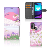 Motorola Moto E20 | E30 | E40 | Telefoonhoesje | Met pasjeshouder | Bird Flying - thumbnail