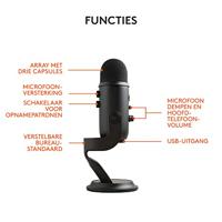 Blue Microphones Yeti Blackout microfoon - thumbnail