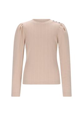 NoNo winter jersey t-shirt meisjes - ivoor - Kiva - gebreid