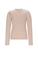 NoNo winter jersey t-shirt meisjes - ivoor - Kiva - gebreid - thumbnail