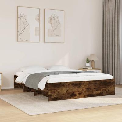 Bedframe zonder matras hout gerookt eikenkleurig 150x200 cm