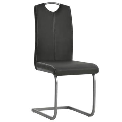 Eetkamerstoelen 4 st kunstleer grijs - thumbnail
