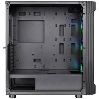 Thermaltake CA-1W2-00M1WN-01 Midi-tower PC-behuizing Zwart 3 voorgeïnstalleerde LED-ventilators, LCS-compatibel, Zijvenster, Geschikt voor DIY-waterkoeling, - thumbnail