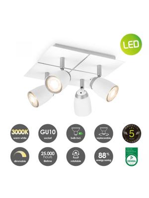 Home sweet home LED opbouwspot Gina 4L 23,5 cm - wit