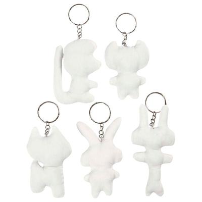 Creativ Company Stoffen dieren sleutelhanger, 5st. Creativ Company Stoffen dieren sleutelhanger, 5st.