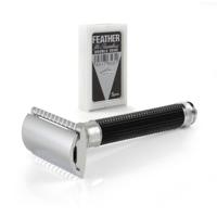 Edwin Jagger Razors Double Edge Safety 3D Diamond Handle Black & Chrome Plated Ref.DE3DBC15BL 1Stuks - thumbnail