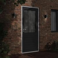 VidaXL Buitenwandlampen 2 st gegoten aluminium zwart - thumbnail