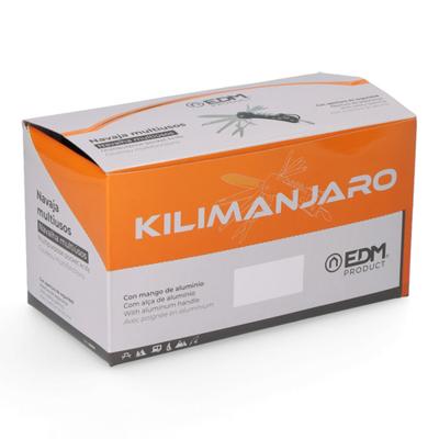 Multifuncitonele mes EDM 08556 Kilimanjaro Zwart Karabijnhaak - thumbnail